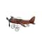 Brown Wood Vintage Sculpture, Airplane 9" x 16" x 14"